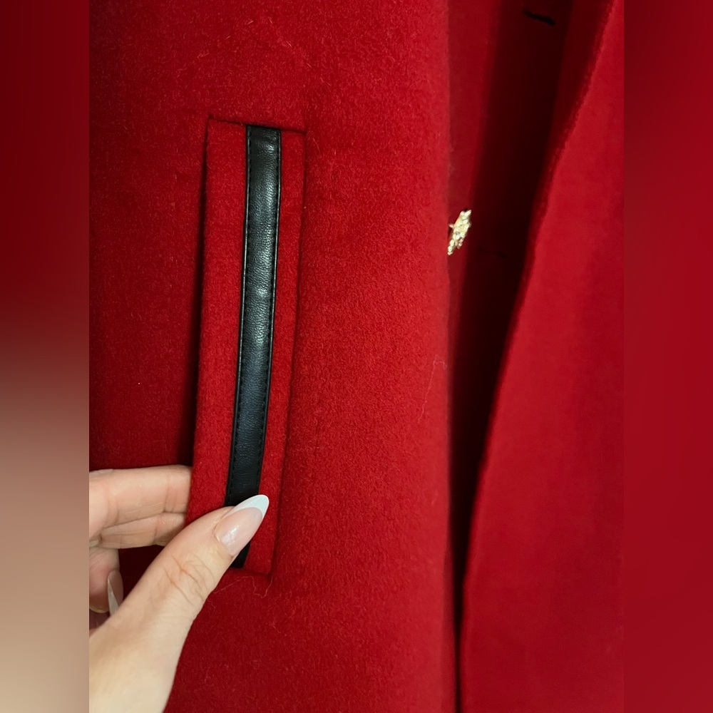 NWT Red Wool Coat - Picture 3 of 6